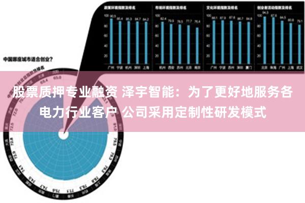 股票质押专业融资 泽宇智能：为了更好地服务各电力行业客户 公司采用定制性研发模式