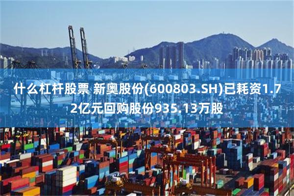 什么杠杆股票 新奥股份(600803.SH)已耗资1.72亿元回购股份935.13万股