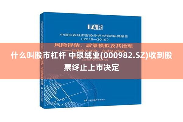 什么叫股市杠杆 中银绒业(000982.SZ)收到股票终止上市决定