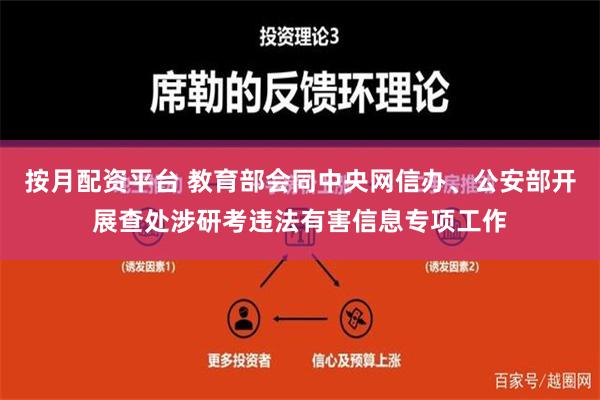 按月配资平台 教育部会同中央网信办、公安部开展查处涉研考违法有害信息专项工作